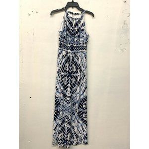 Chico's Multicolor Boho Print Sleeveless Maxi Cocktail Stretch Dress